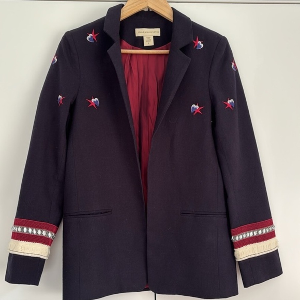 :Price Firm: Anthropologie Child of the Universe Mezze Embroidered Blazer - Picture 5 of 10